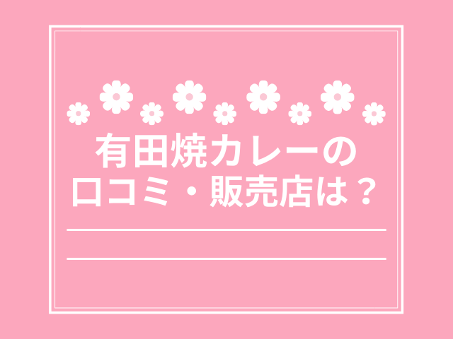 有田焼カレーの販売店はどこ?口コミは?東京や博多で買える?｜舌つづみ屋